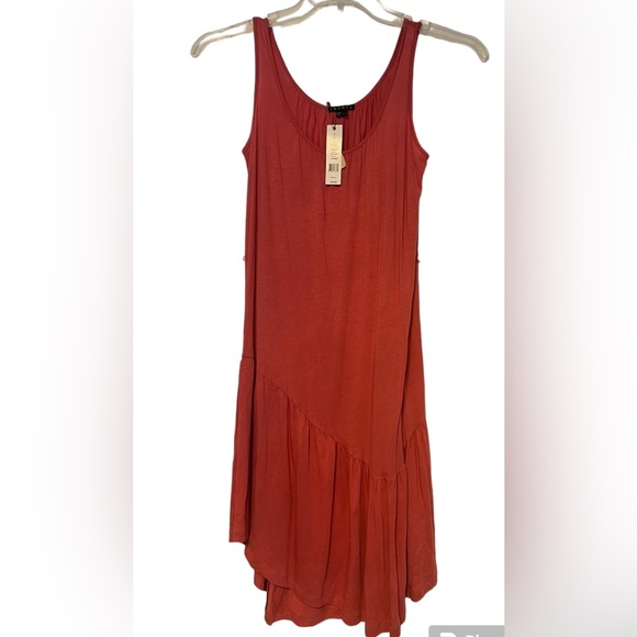 Theory Faricaem K Women’s Pink Coral Sleeveless Flowy Tunic Dress SzP Airy - Picture 11 of 11